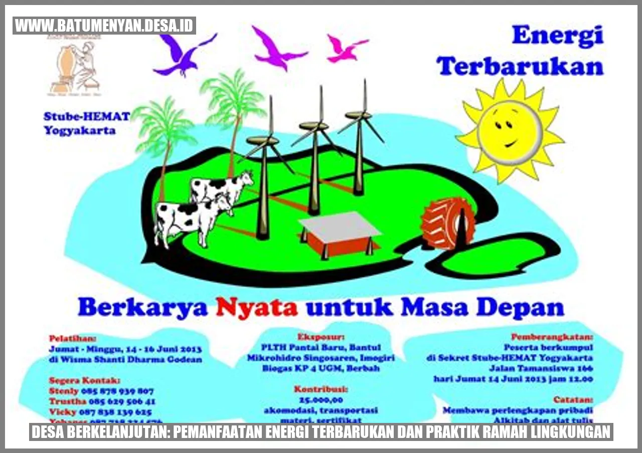 Desa Berkelanjutan Pemanfaatan Energi Terbarukan Dan Praktik Ramah