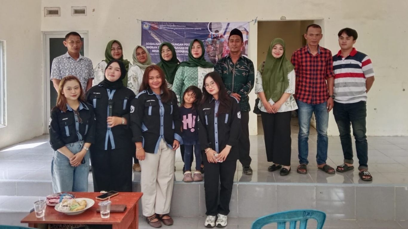 Tingkatkan Kesadaran Warga, Mahasiswa Unila Sosialisasikan Pencegahan Migrasi Nonprosedural
