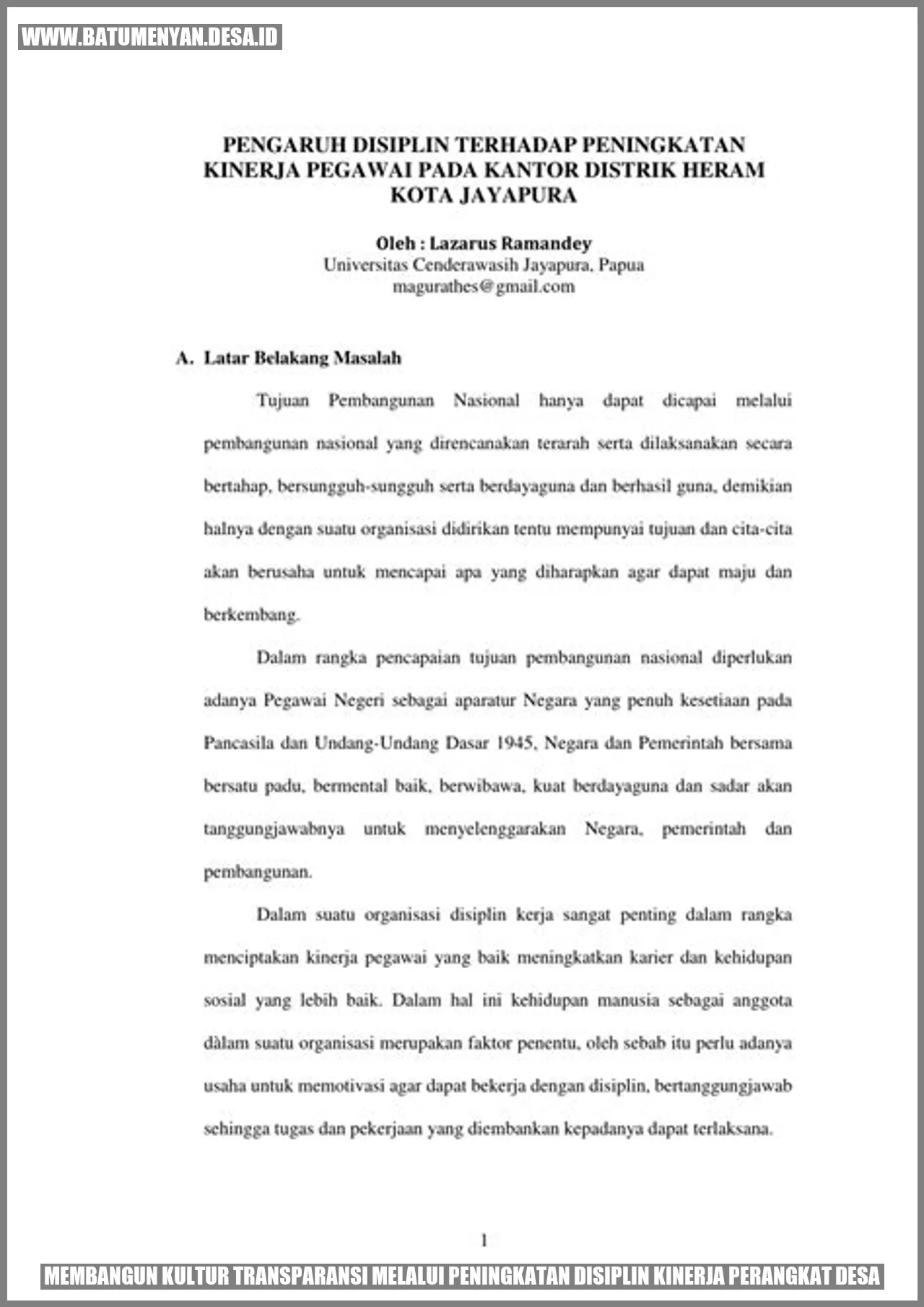 Rahasia Sukses Peningkatan Kinerja Perangkat Desa Berbasis Transparansi!