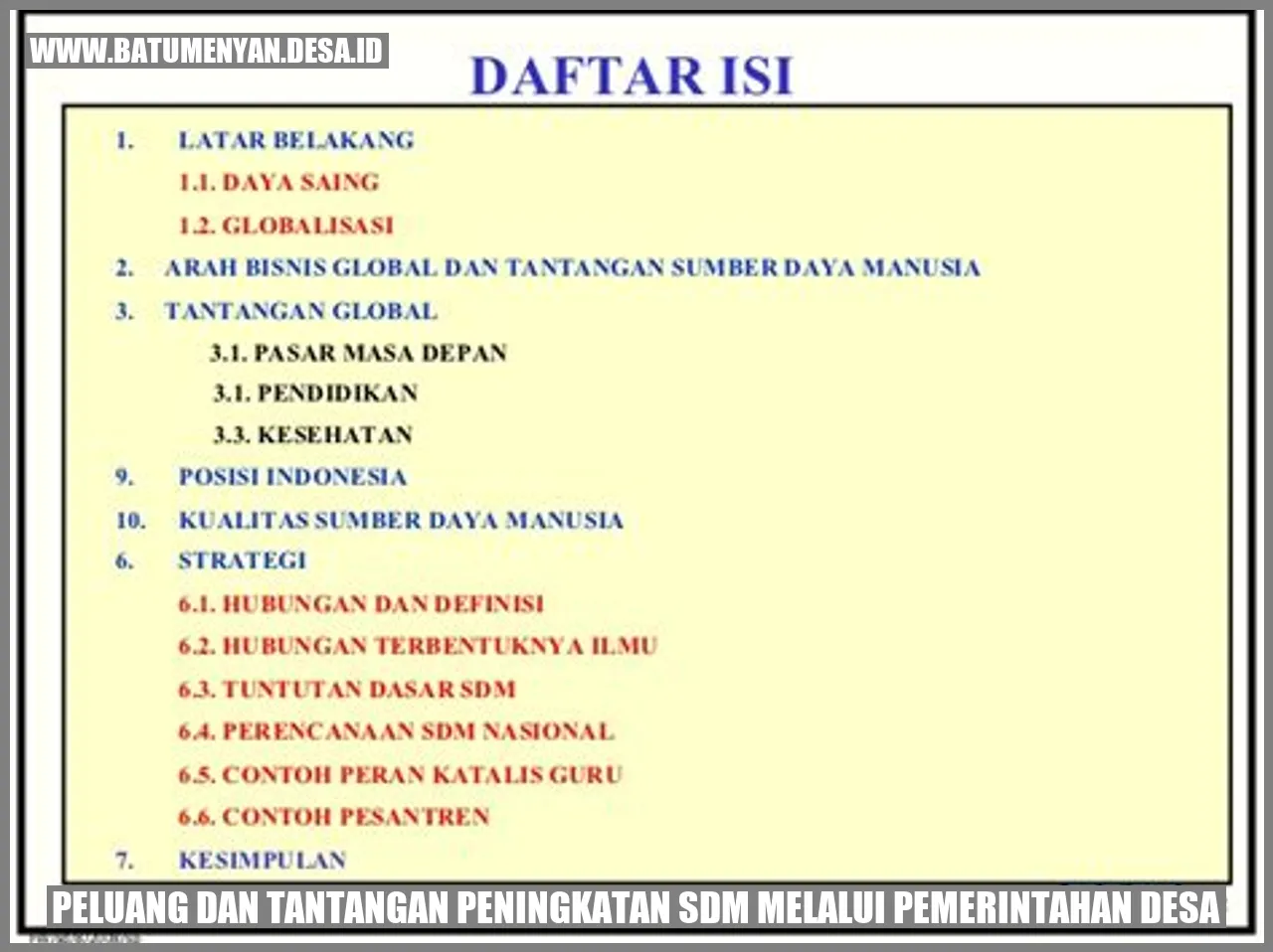 Peluang dan Tantangan: Peningkatan SDM melalui Pemerintahan Desa