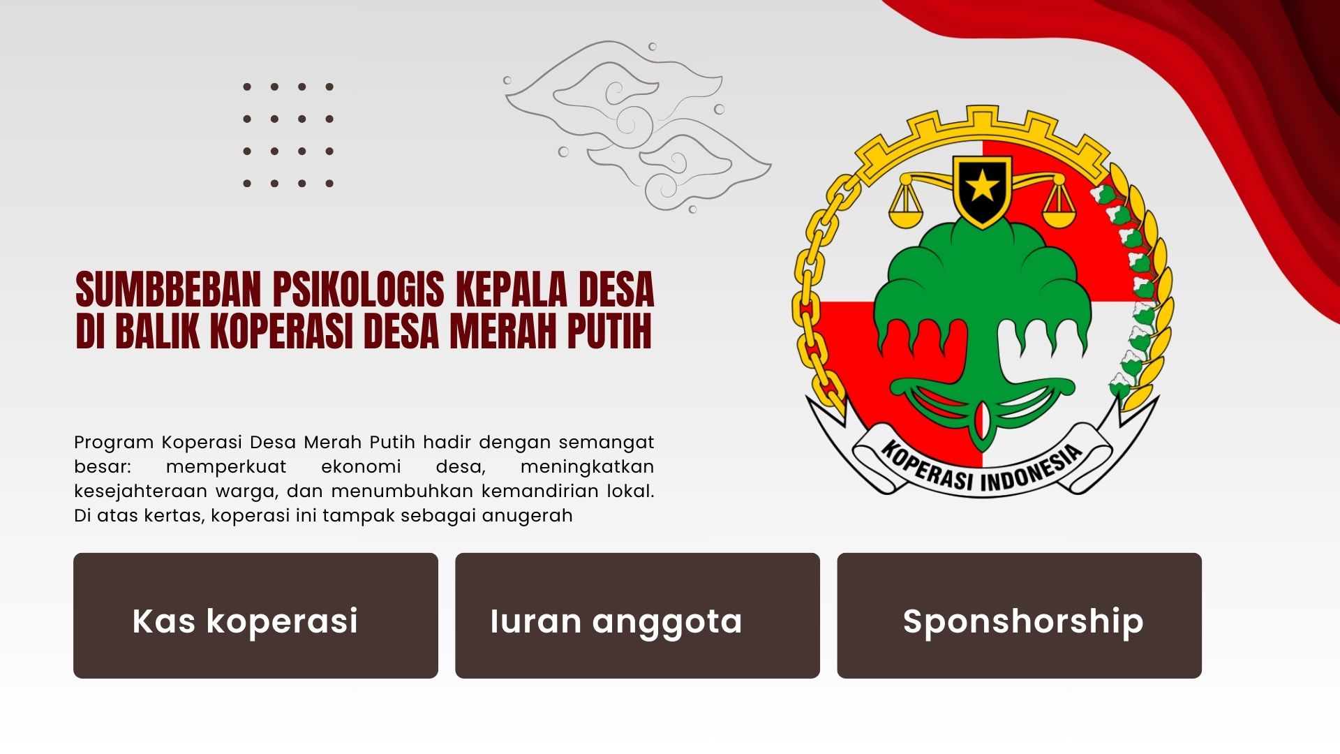 Beban Psikologis Kepala Desa di Balik Koperasi Desa Merah Putih