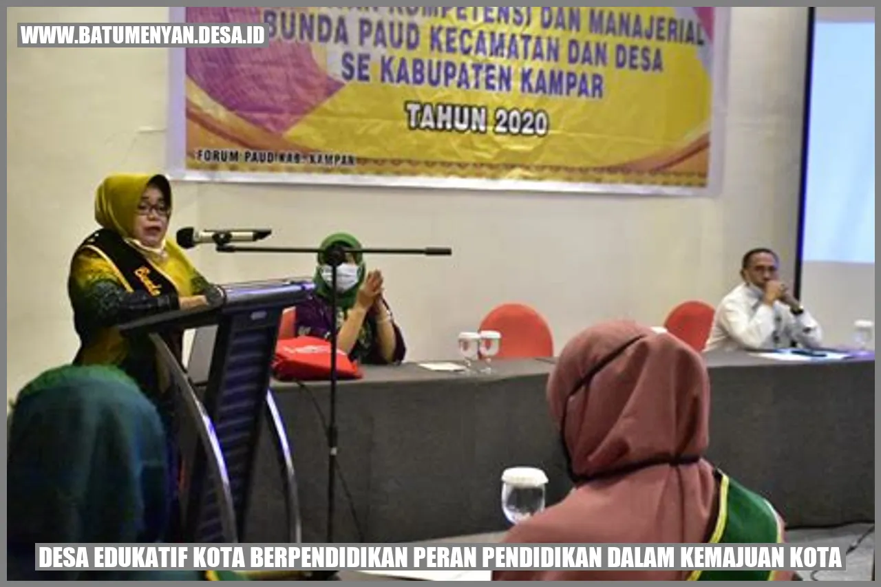 Desa Edukatif, Kota Berpendidikan: Peran Pendidikan dalam Kemajuan Kota