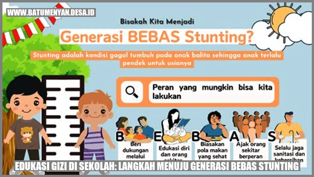 Edukasi Gizi di Sekolah: Langkah Menuju Generasi Bebas Stunting