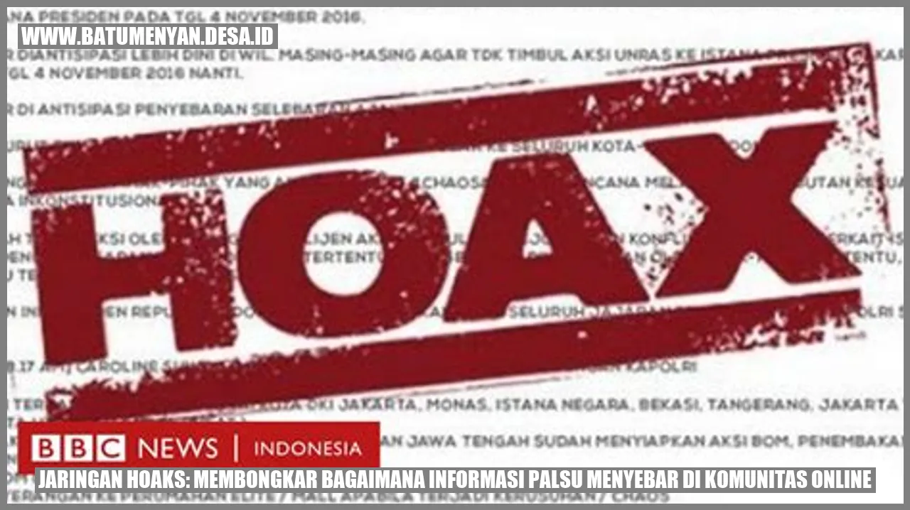 Jaringan Hoaks: Membongkar Bagaimana Informasi Palsu Menyebar di Komunitas Online