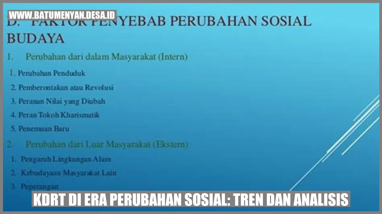 KDRT di Era Perubahan Sosial: Tren dan Analisis