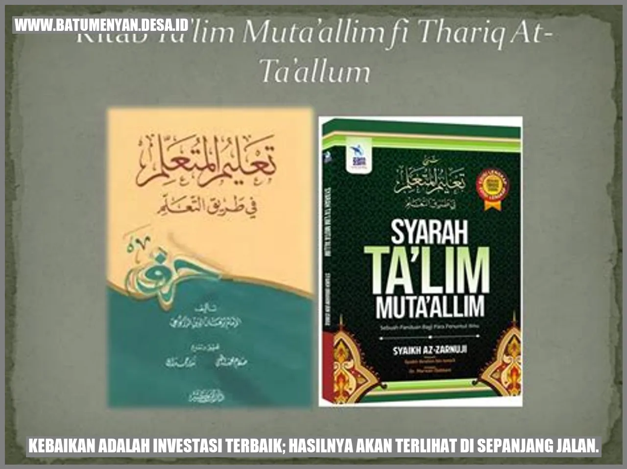 Kebaikan adalah investasi terbaik; hasilnya akan terlihat di sepanjang jalan.