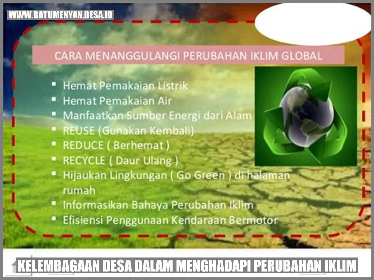 Kelembagaan Desa dalam Menghadapi Perubahan Iklim