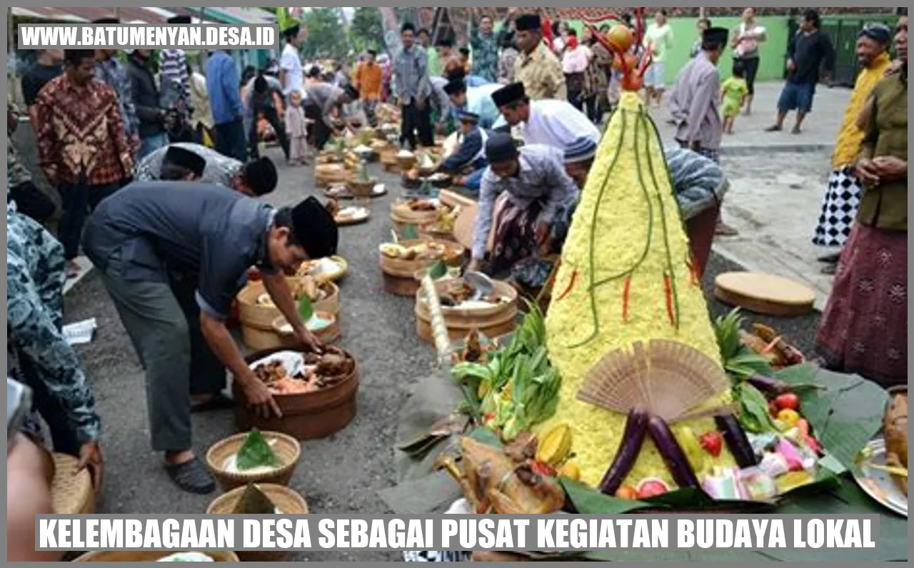 Kelembagaan Desa sebagai Pusat Kegiatan Budaya Lokal