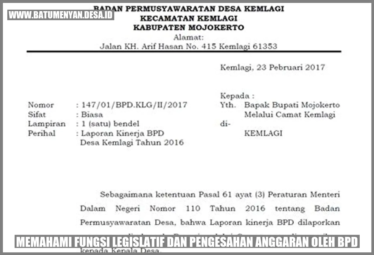 Memahami Fungsi Legislatif dan Pengesahan Anggaran oleh BPD