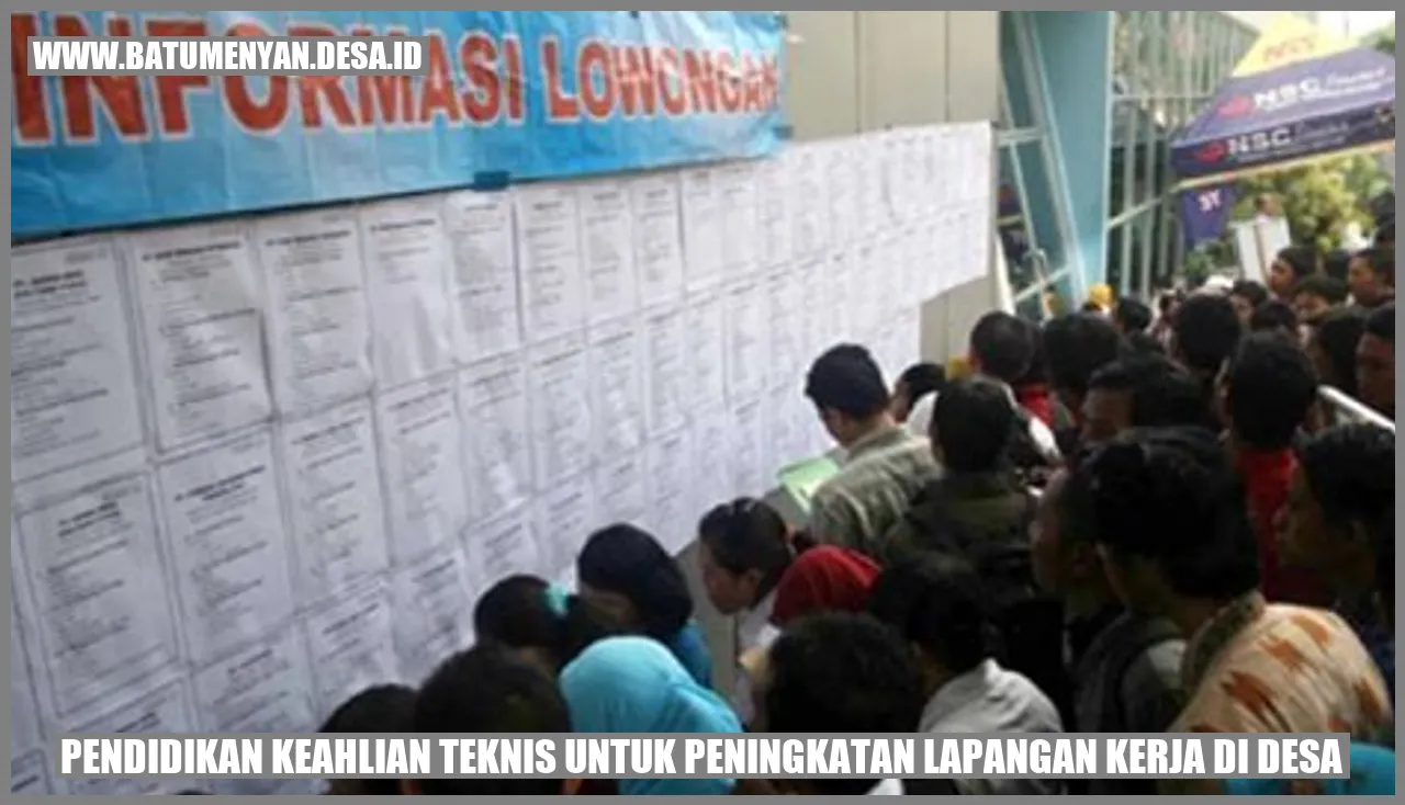 Pendidikan Keahlian Teknis untuk Peningkatan Lapangan Kerja di Desa