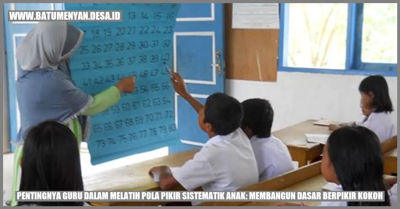 Pentingnya Guru dalam Melatih Pola Pikir Sistematik Anak: Membangun Dasar Berpikir Kokoh